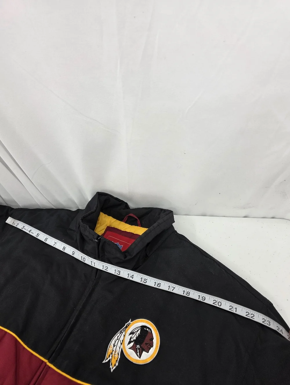NFL Washington Redskins Parka Winter Jacket XL Made in Korea No Hood Black Rare.